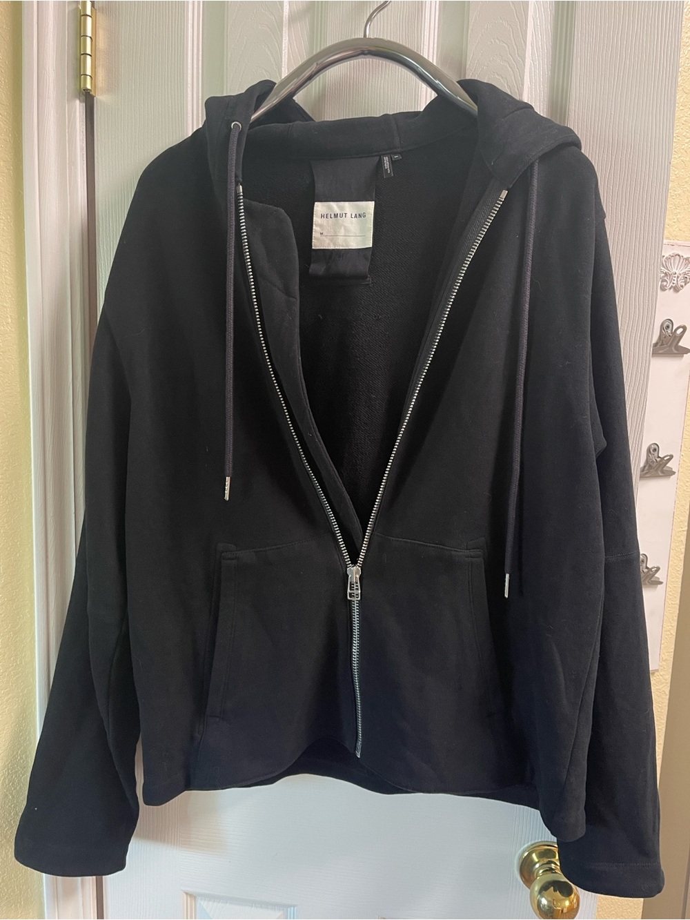 Helmut Lang Black Full-Zip Hooded Sweatshirt - Picture 6 of 15